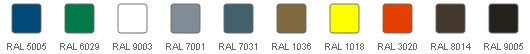 Kolor standardowa - paleta RAL