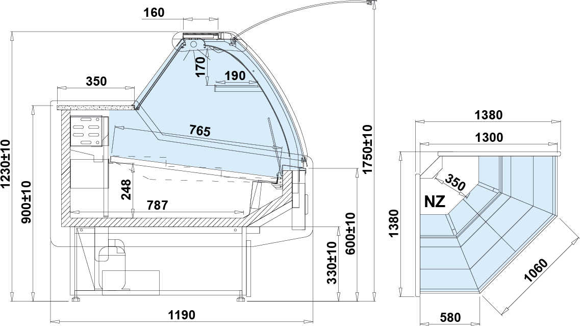 Technical drawing SANTIAGO NZ (W)-MOD/C DRE SANTIAGO NZ W MOD C DRE